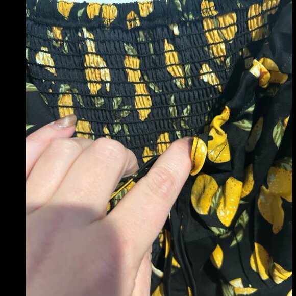 NWOT Cider Women’s Size 4X lemon midi dress - Picture 5 of 6